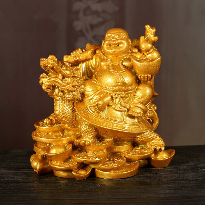 Resin Laughing Buddha Statue for Home Decor and Feng Shui
